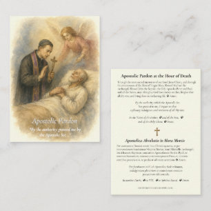 Apostolic Pardon Long Form Latin Prayer  Note Card