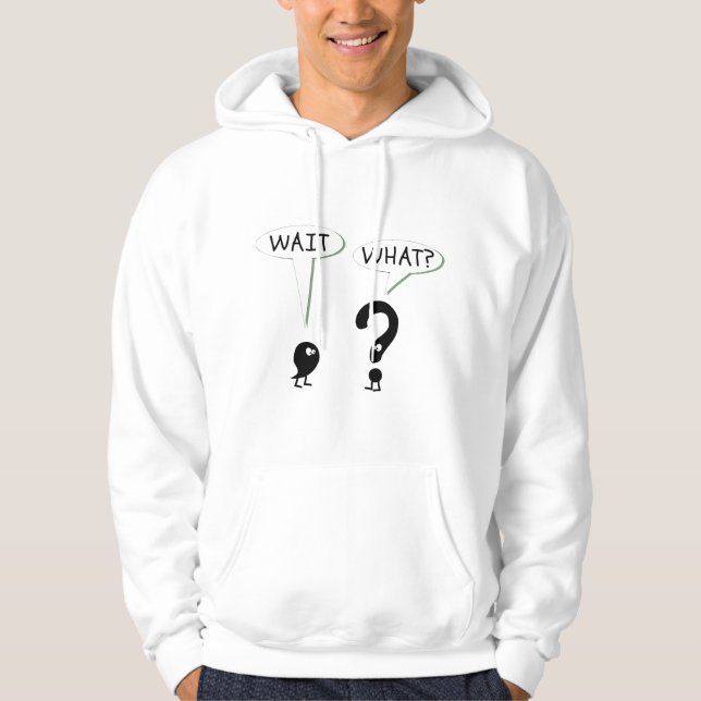 Apostrophe Question Mark Funny Hoodie (Front)