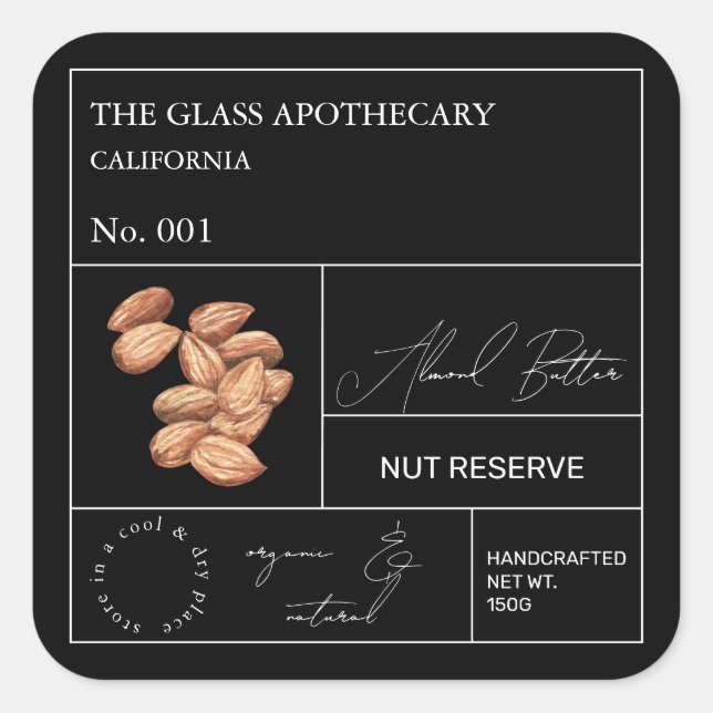Apothecary Almond Label (Front)