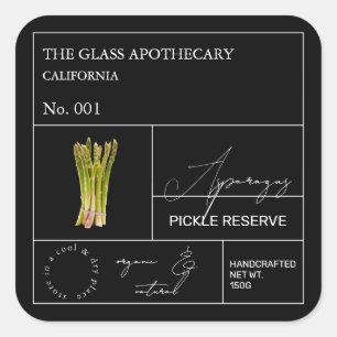 Apothecary Asparagus Label