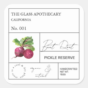 Apothecary Beet Root Label