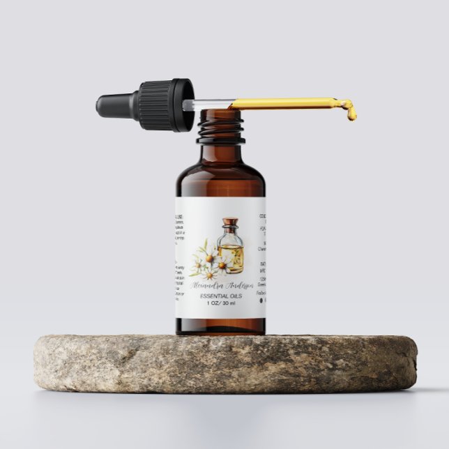 Apothecary Chamomile Essential Oils Watercolor Label (Apothecary Chamomile Essential Oils Watercolor label)