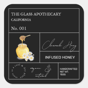 Apothecary Chamomile Infused Honey Label