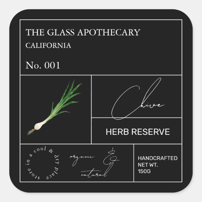 Apothecary Chive Label (Front)