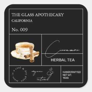 Apothecary Cinnamon Herbal Tea Label