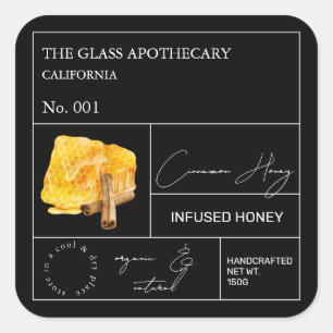 Apothecary Cinnamon Infused Honey Label