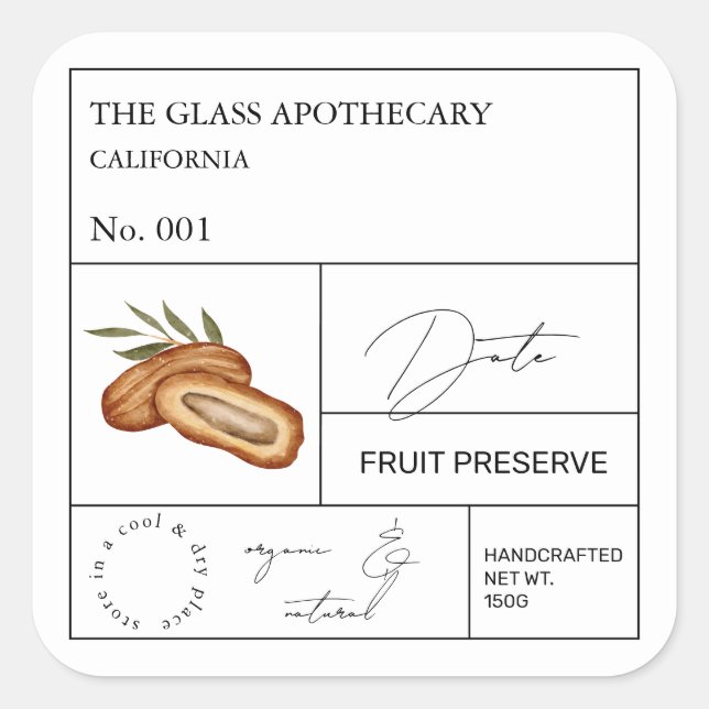 Apothecary Date Label (Front)