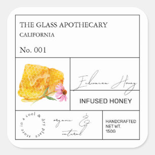 Apothecary Echinacea Infused Honey Label