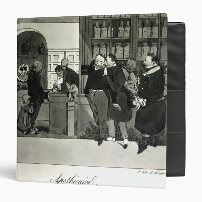 Apothecary, engraved by Delpech 3 Ring Binder (Front/Inside)
