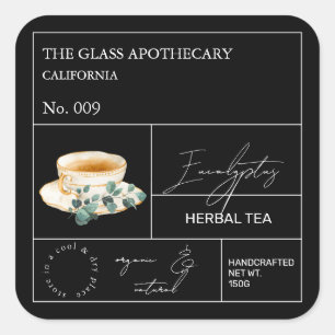 Apothecary Eucalyptus Herbal Tea Label