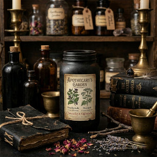 Apothecary Garden Poison Nightshade Rectangular Sticker