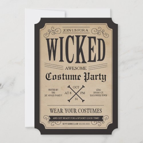 Apothecary Halloween Party Invite