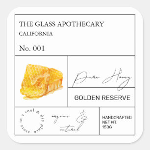Apothecary Honeycomb Honey Label