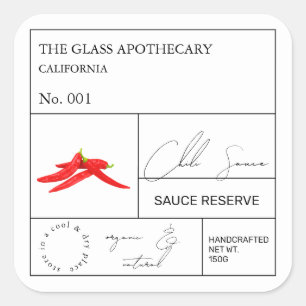 Apothecary Hot Chili Label