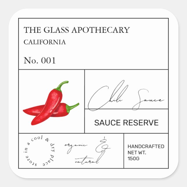 Apothecary Hot Chili Label (Front)