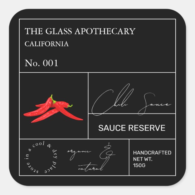 Apothecary Hot Chili Label (Front)