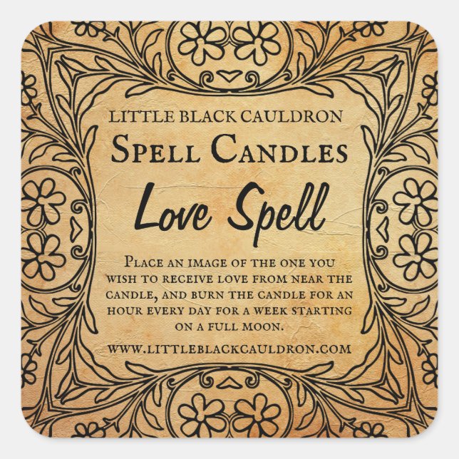 Apothecary Intention Meditation Spell Candle Label (Front)