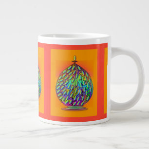 Apothecary Jar Orange Blue  Giant Coffee Mug