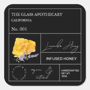 Apothecary Lavender Infused Honey Label
