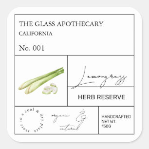 Apothecary Lemongrass Label