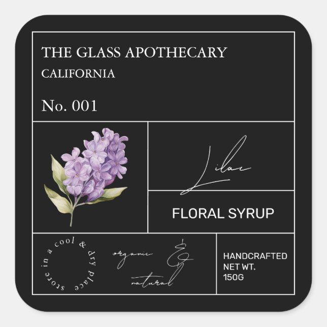 Apothecary Lilac Label (Front)