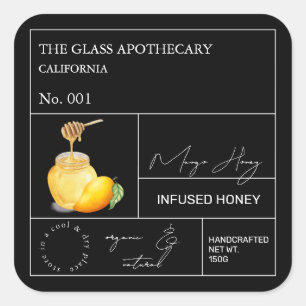 Apothecary Mango Infused Honey Label