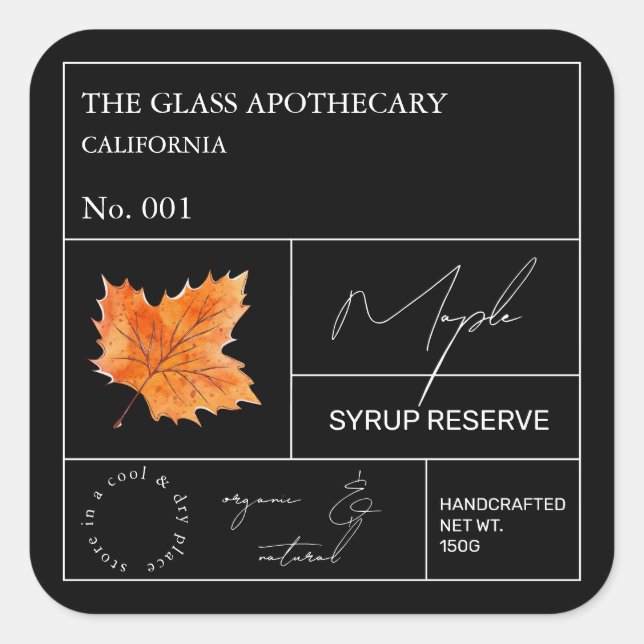 Apothecary Maple Syrup Label (Front)