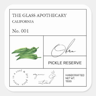 Apothecary Okra Label