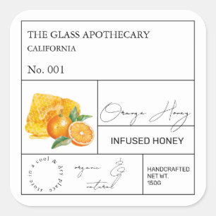 Apothecary Orange Infused Honey Label