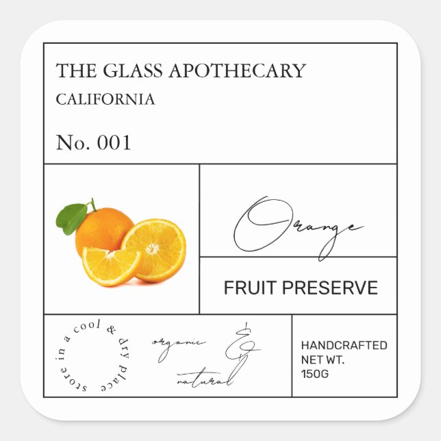 Apothecary Orange Label (Front)