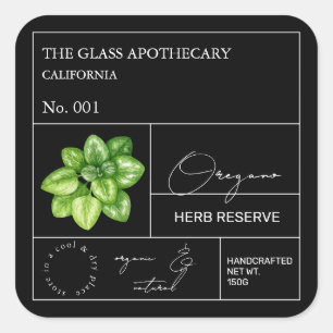 Apothecary Oregano Label