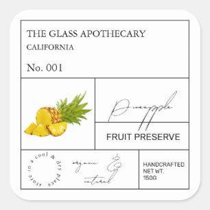 Apothecary Pineapple Label