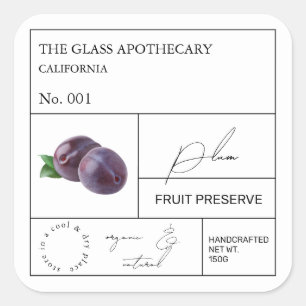Apothecary Plum Label