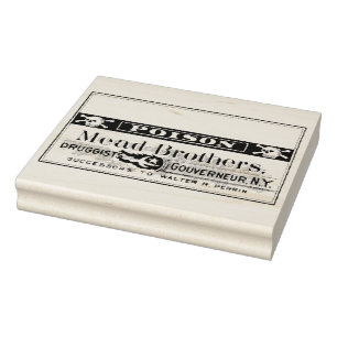Apothecary Poison Label Vintage Rubber Stamp