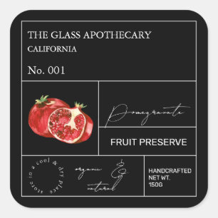 Apothecary Pomegranate Label