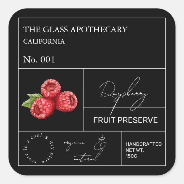 Apothecary Raspberry Label (Front)