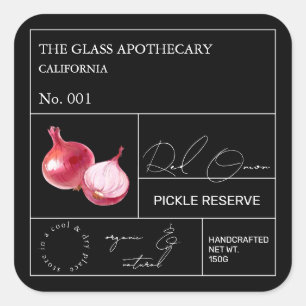 Apothecary Red Onion Label