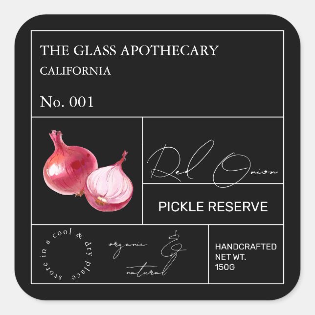 Apothecary Red Onion Label (Front)