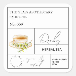 Apothecary Rooibos Herbal Tea Label