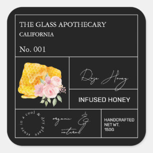 Apothecary Rose Infused Honey Label