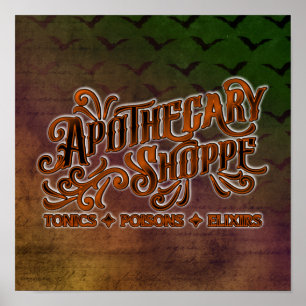 Apothecary Shoppe Halloween Gothic Sign
