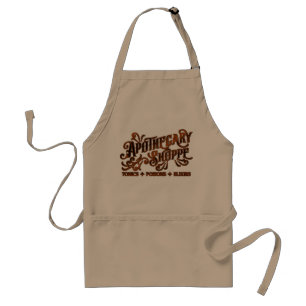 Apothecary Shoppe Halloween Gothic Sign Adult Apron