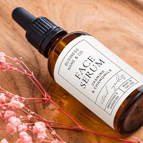 Apothecary Style Modern Cosmetic Bottle Label