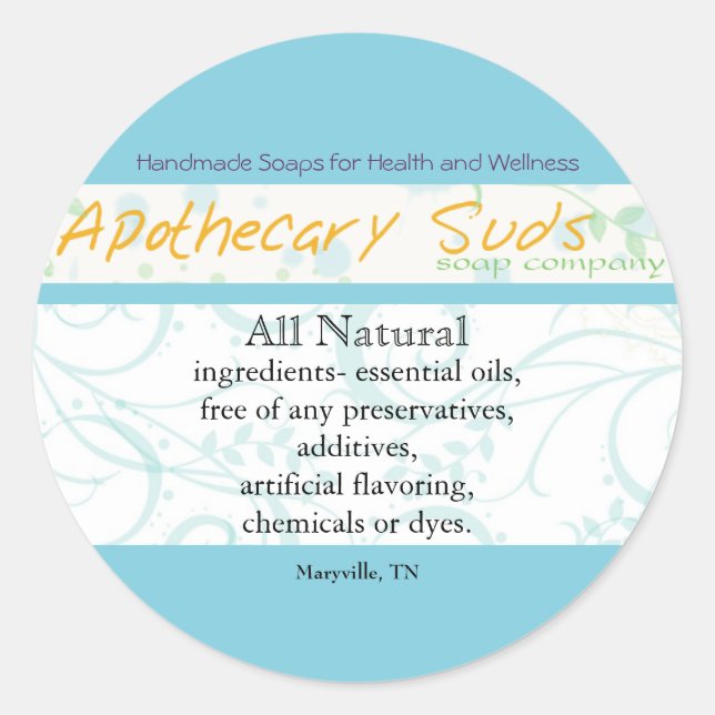 Apothecary Suds Stickers II (Front)