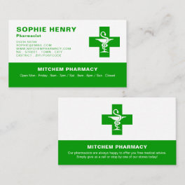 Apothecary Symbol, Pharmacy, Pharmacists Business Card
