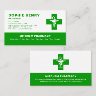 Apothecary Symbol, Pharmacy, Pharmacists Business Card