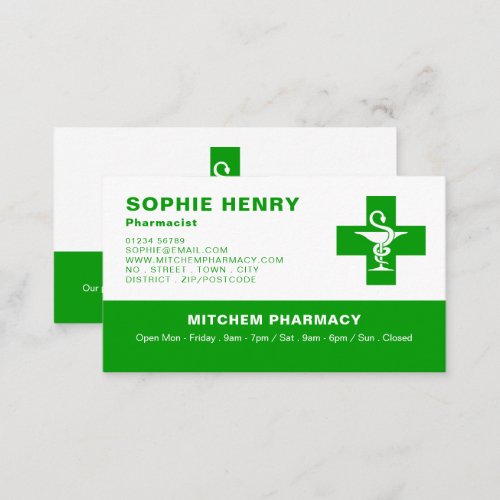 Apothecary Symbol Pharmacy Pharmacists Business Card
