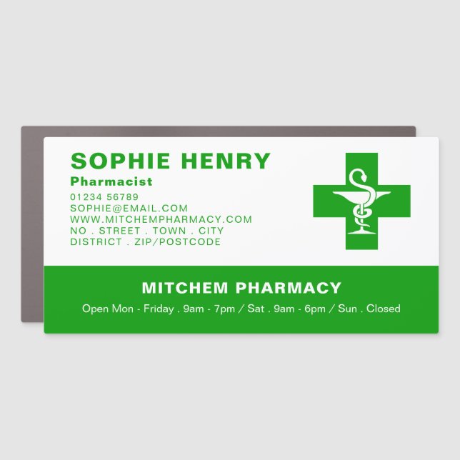 Apothecary Symbol, Pharmacy, Pharmacists Car Magnet (Front)