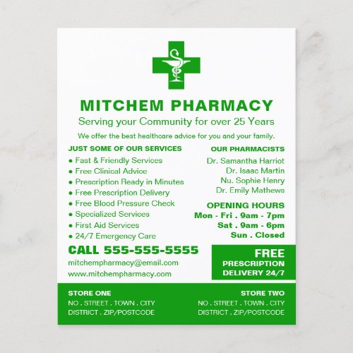 Apothecary Symbol Pharmacy Pharmacists Flyer