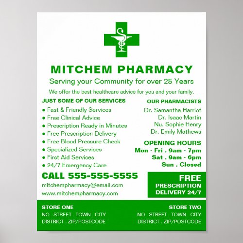 Apothecary Symbol Pharmacy Pharmacists Poster